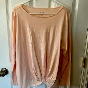Soft long sleeve tee- light pink-